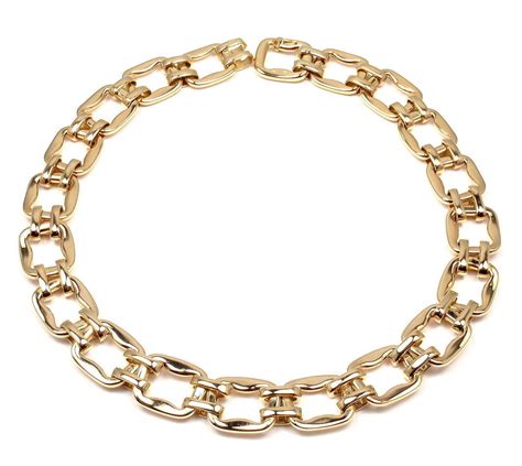 hermes gold h fine jewelry necklace|Hermes ever chaine necklace.